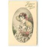 n°18633 - Joyeuses Pâques - Jeune fille portant des poussins dans un panier