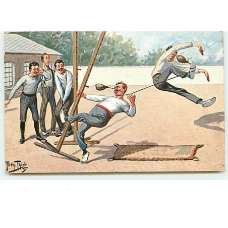 n°10811 - Carte Illustrateur - Arthur Thiele - Gymnastes