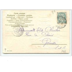 n°1866 - Carte Gaufrée - Joyeuses Pâques - Femme présentant un lapin à une fillette