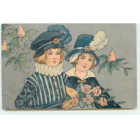 n°18663 - F. Hardy - MM Vienne n°382 - Couple de jeunes gens avec des fleurs