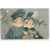 n°18663 - F. Hardy - MM Vienne n°382 - Couple de jeunes gens avec des fleurs