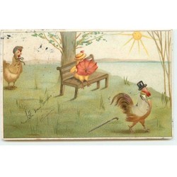 n°18670 - Une poule,et un...