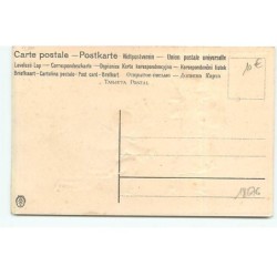n°18676 - Carte Gaufrée - Heureuse Année - Pierrot tenant une flute ... Colombine, tenant une bouteille de champagne