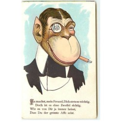 n°18694 - Un singe habillé,...