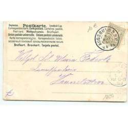 n°18697 - Mit Blütenduft - Anges peignant une échelle