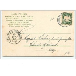 n°1870 - Carte légèrement gaufrée - Frohliche Ostern - Angelots avec cloches