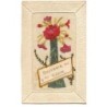 n°18702 - Carte Brodée - Souvenir du 3ème Génie - Oeillets - embroidered