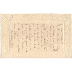 n°18702 - Carte Brodée - Souvenir du 3ème Génie - Oeillets - embroidered