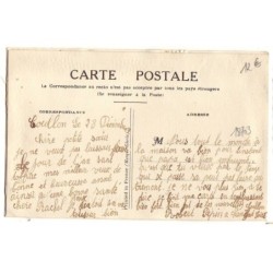 n°18703 - Carte Brodée - Libellule au-dessus d'un panier rempli de fleurs