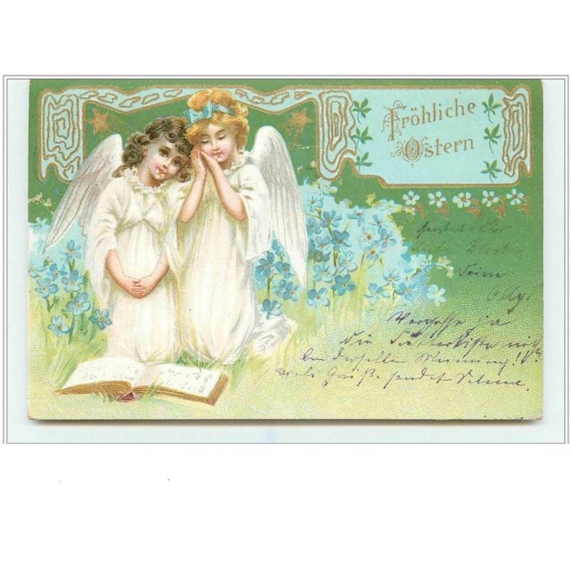 n°1871 - Frohliche Ostern - Anges priant
