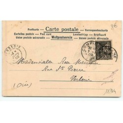 n°18744 - Anges lançant des fleurs d'une nacelle de ballon