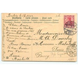 n°18761 - Carte Gaufrée - Style Caspari - Garçon tirant des fillettes assises sur une luge