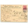 n°18761 - Carte Gaufrée - Style Caspari - Garçon tirant des fillettes assises sur une luge