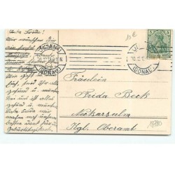 n°18780 - Viel Glück im neuen Jahr - Fillettes prenant des tickets dans une roue - Loterie