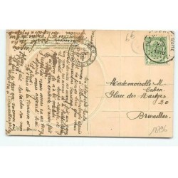 n°18796 - Carte Gaufrée - Portrait d'une jeune hollandaise dans un médaillon