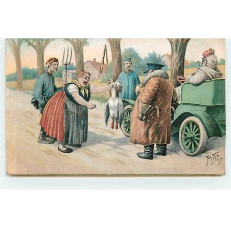 n°18801 - Arthur Thiele - Femme en colère, car un chauffard lui a écrasé une oie