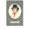n°10826 - Carte Illustrateur - Mauzan - Femme avec Chapeau - A vous de loin comme de près