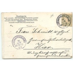 n°18808 - Carte Gaufrée - Fröhliche Ostern - Lièvre tirant une péniche rempli d'oeufs