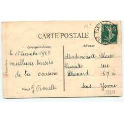 n°18821 - Carte Gaufrée - Bonne Année 1909 - Fillettes jouant du tambourins