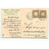 n°18834 - Carte Gaufrée - Glückliches Neujahr - Garçon chuchotant à l'oreille d'une jeune femme