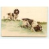 n°10833 - Carte Fantaisie Gaufrée - Chiens de chasse