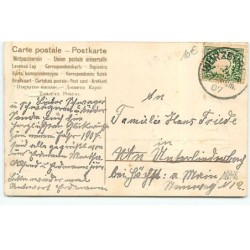 n°18848 - Carte Gaufrée - Cigognes près de bébés