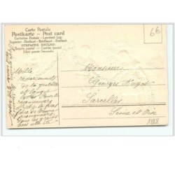 n°1888 - Carte Gaufrée - Amitié - Enfants avec une guirlande de fleurs