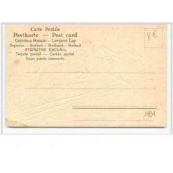 n°1891 - Carte Gaufrée - Equitation - Cheval - Saut d'obstacle