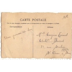 n°18954 - Sainte-Catherine - Bonnet bleu, avec du tulle - Il semble un papillon ...