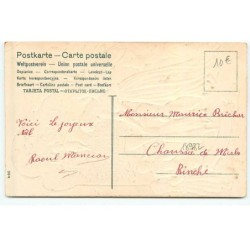 n°18982 - Carte Gaufrée - Joyeux Noël - Ange gardien emmenant des enfants voir un sapin