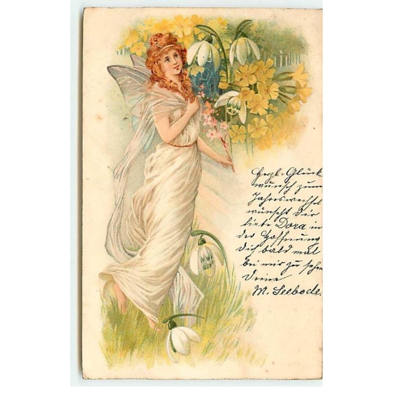 n°18998 - Une fée avec des fleurs
