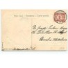 n°10837 - Carte Fantaisie Gaufrée - Enfant et chien avec un panier dans la gueule