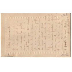 n°19053 - Carte Brodée - 1er Avril - Poisson tirant une barque remplie de roses et de muguet