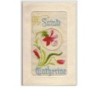n°1907 - Carte Brodée - Sainte Catherine