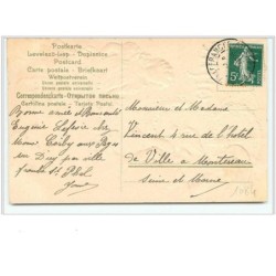 n°1084 - Carte Gaufrée - Bonne Année - Enfants avec des fleurs