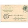 n°19081 - Carte Gaufrée - Ein Frohes Osterfest - Fillette portant des lapins, un mouton près d'elle
