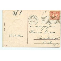 n°19089 - Carte Gaufrée - Clapsaddle - Garçon assis près d'un dindon