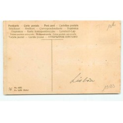 n°19093 - Homme avec une tête en forme de croissant de lune, ayant fait tomber son porte-monnaies - Surréalisme