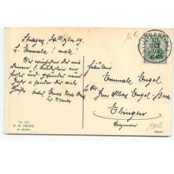 n°19105 - P. Ebner - MM Vienne n°470 - Glückliches Neujahr - Fillettes regardant un cochon dans la neige