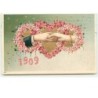 n°10845 - Carte Fantaisie Gaufrée - 1909 - Mains