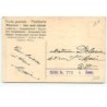 n°19111 - Carte Gaufrée - Heureuses Pâques - Poussins passant entre deux fillettes - Echantillon sans valeur