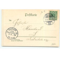 n°19116 - Wezel & Naumann - Serie 16A n°1 - Fröhliche Ostern - Trois têtes d'anges parmi des fleurs