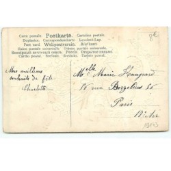 n°19143 - Carte Gaufrée - Bonne Fête - Fillettes dansant sous une guirlande de fleurs