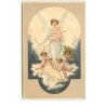 n°19150 - I.R.W. - Ange gardien portant un bébé, à ses pieds des anges