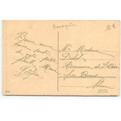 n°19156 - F. Baumgarten - Bonne Année - Fillette sous la neige entourée d'oiseaux