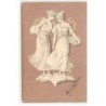 n°19162 - M.S.M. - Deux jeunes femmes, l'une avec une faucille, l'autre portant un panier rempli de fleurs