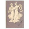 n°19163 - M.S.M. - Deux jeunes femmes dansant