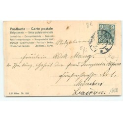 n°19168 - Fröhliche Weihnachten - Anges gardiens chantant, l'une jouant de la lyre, un ange tenant une partition
