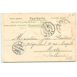 n°19173 - Carte Gaufrée - Joyeux Noël - Père Noël apportant un sapin