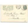 n°19175 - Carte Gaufrée - 1903 - Ange tenant une trompette, près d'un croissant de lune